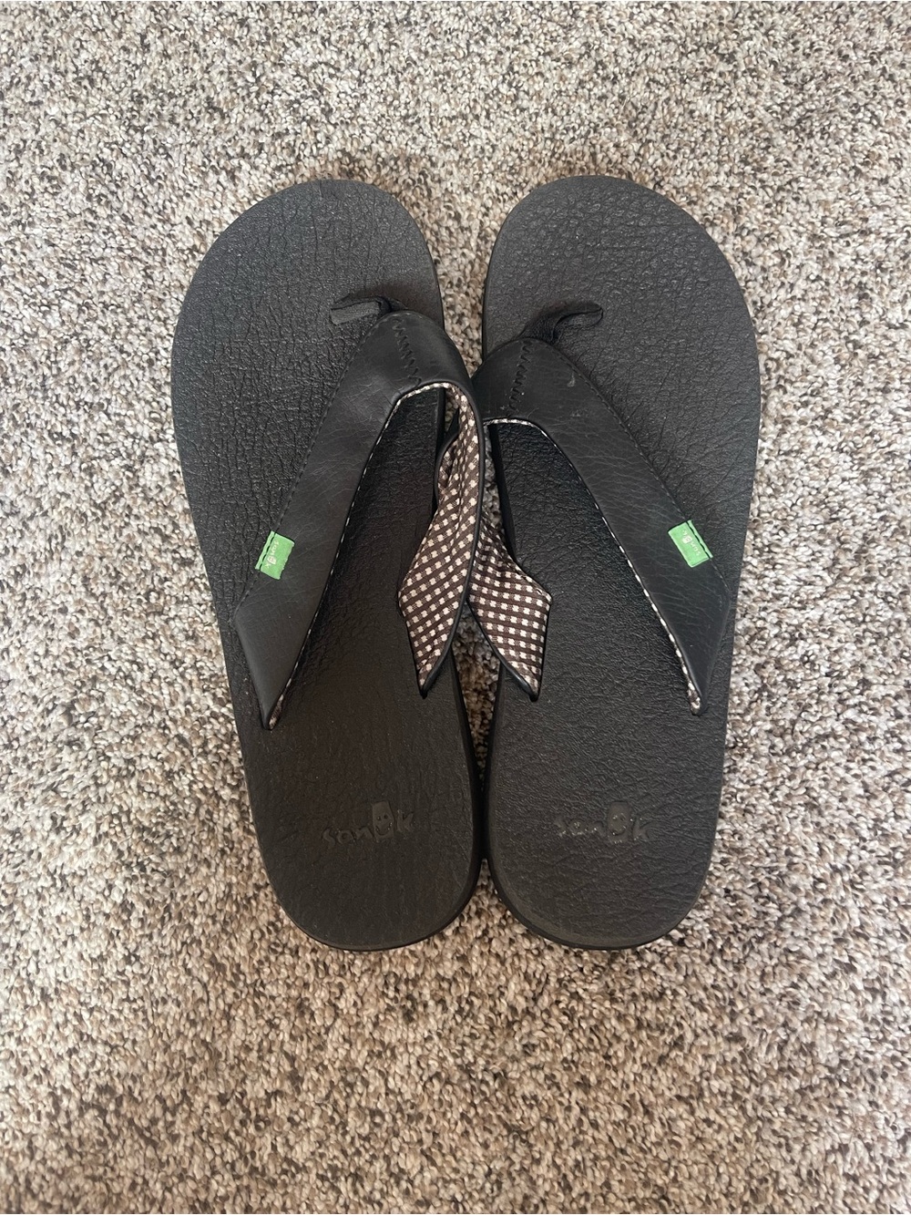 Black Women’s Sanuk Flip Flop Sandals